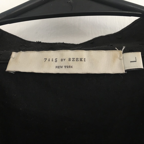 7115 by Szeki Black Capelet Shirt - Picture 3 of 7